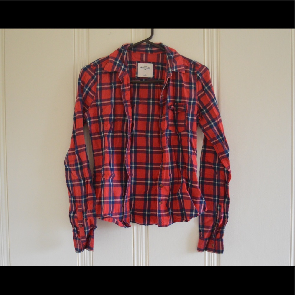 Abercrombie Red Plaid Flannel